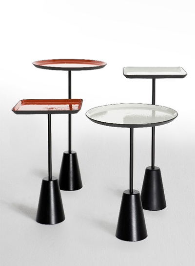 Juego de mesas de apoyo de la colección  Spot,  del británico Tom Dixon.