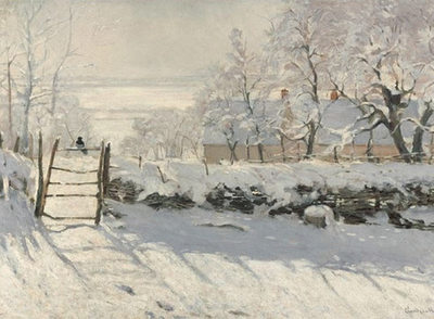  La urraca  (entre 1868 y 1869), de Claude Monet, obras pertenecientes al Museo de Orsay de París.