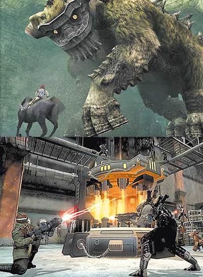  Aquí,  Resistance: fall of man,  y arriba,  Shadow of colossus,  dos juegos a rescatar para paliar la crisis. 