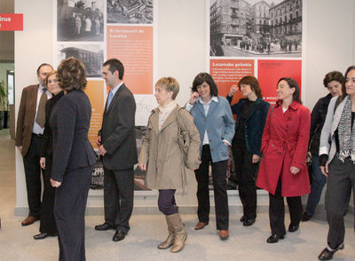 Los directores de los museos de Vizcaya, ayer, en la sede del Arqueológico de Bilbao.
