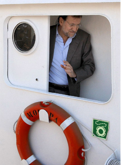 La campaña electoral de Rajoy zarpa en Cambados