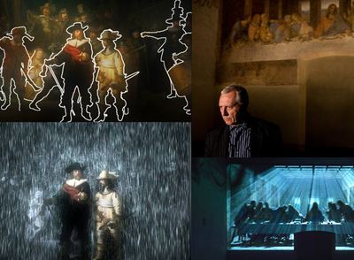 Peter Greenaway, con sus intervenciones en los cuadros  La Ronda de noche,  de Rembrandt, y  La última cena,  de Leonardo da Vinci.