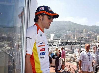 Fernando Alonso, ayer en  Montecarlo.