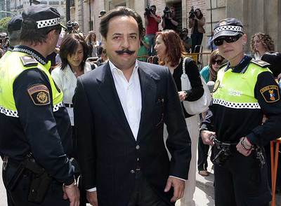 Álvaro Pérez,  El Bigotes,  responsable de Orange Market, se dirige a declarar ante el juez.