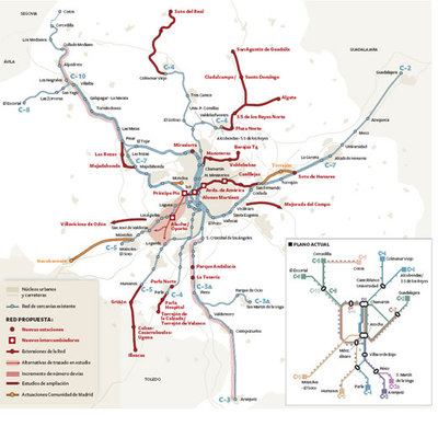 Así es el nuevo mapa de Cercanías