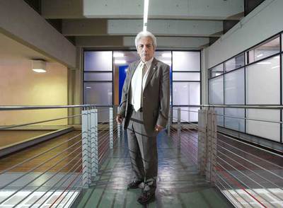Albert Fert, en la Universidad Autónoma de Barcelona, que le invistió doctor  honoris causa .