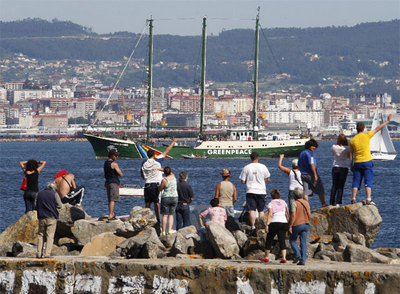 Greenpeace, contra el puerto deportivo de Cangas