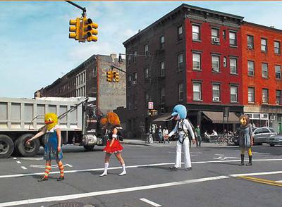 Reparto callejero de  fish 'n' chicks. 