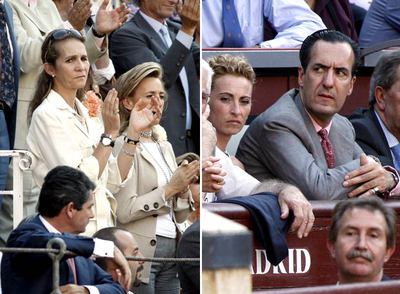 LOS PRÍNCIPES, LA INFANTA ELENA Y MARICHALAR, EN LOS TOROS