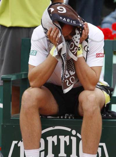 Robin Soderling, en un descanso.