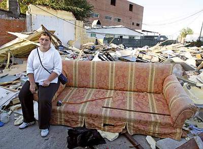 Irene Calderas, de 27 años, es la propietaria de una de las casas donde vivían los ladrones.