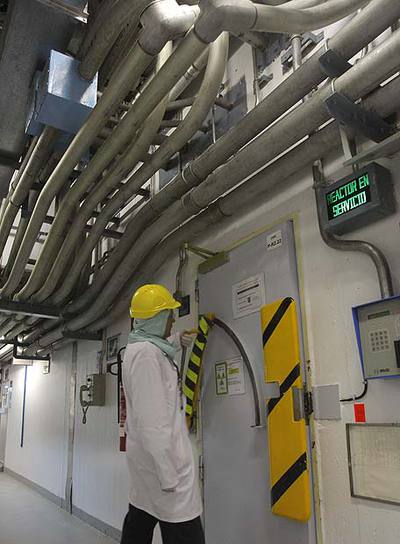 Interior de la central nuclear de Garoña, en Burgos.