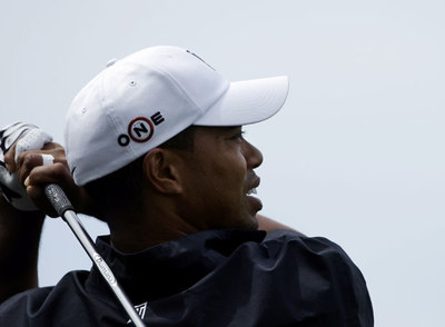 Tiger Woods, ayer durante los entrenamientos previos al Open de Estados Unidos