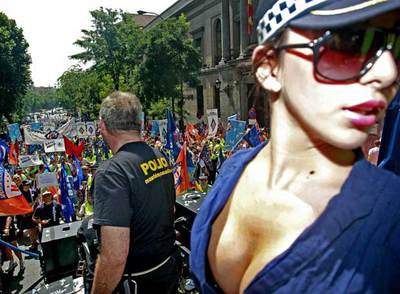 Los 'strippers' no eran de esta marcha