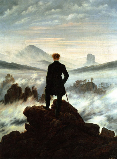  El caminante sobre el mar de nubes  (1818), de Caspar David Friedrich.