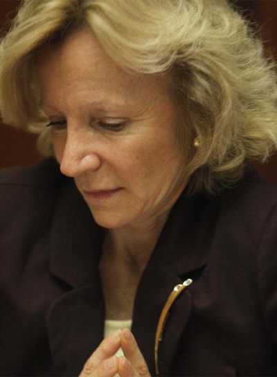 Elena Salgado, en un momento de la entrevista.