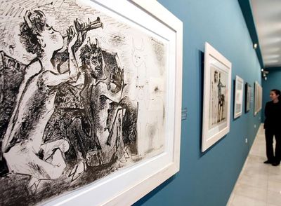 Un aspecto de la exposición   Picasso: Leyenda de los siglos,   en Málaga.
