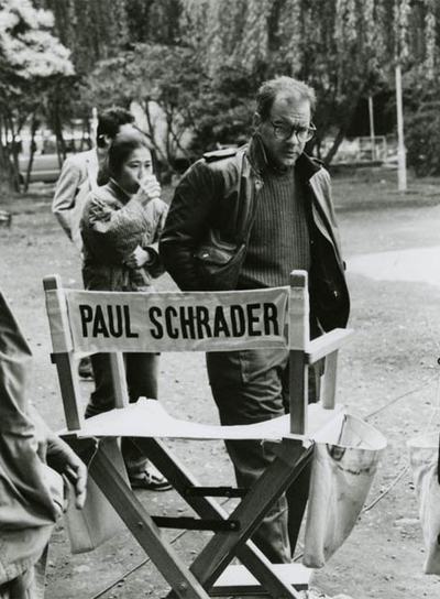 Paul Schrader en el rodaje de  Mishima. 