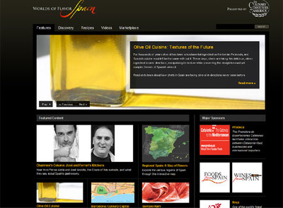 WorldsofFlavorSpain.com,  web  creada por The Culinary Institute para difundir la gastronomía española.