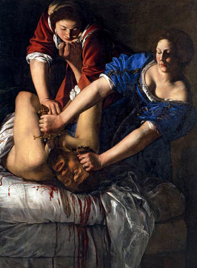 Óleo  Judith y Olofernes,  de Artemisia Gentileschi.