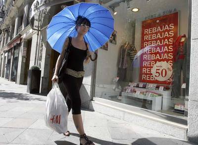 De rebajas y a 36 grados