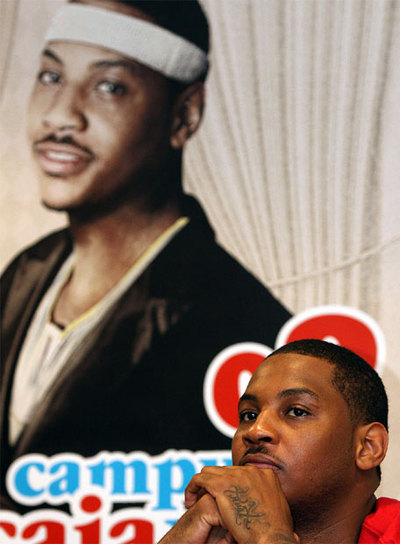 Carmelo Anthony, ayer en Málaga.