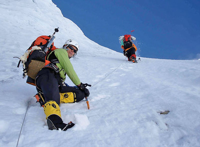 Edurne Pasaban, en un su único intento de ascensión al peligroso Annapurna, en 2007, que junto al Shisha Pangma son las asignaturas  ochomilistas   pendientes de la guipuzcoana