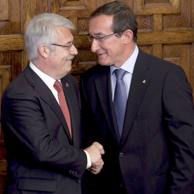 Martínez Churiaque y José Miguel Bonilla, tras tomar posesión.