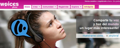 Página web woices.com