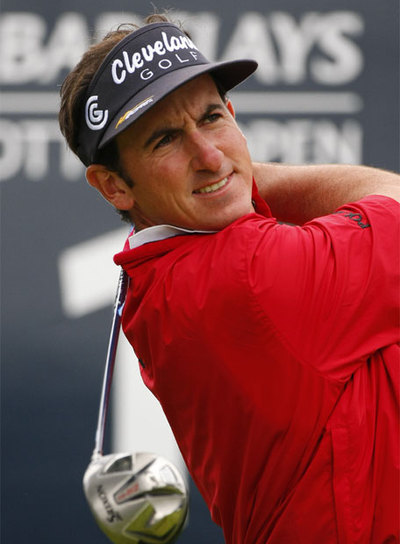 Gonzalo Fernández-Castaño conecta un golpe de  drive  ayer en el Abierto de Escocia.