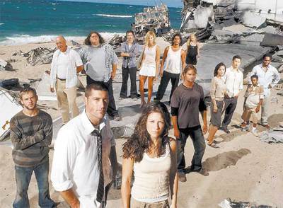 Algunos de los personajes de la serie  Perdidos. 