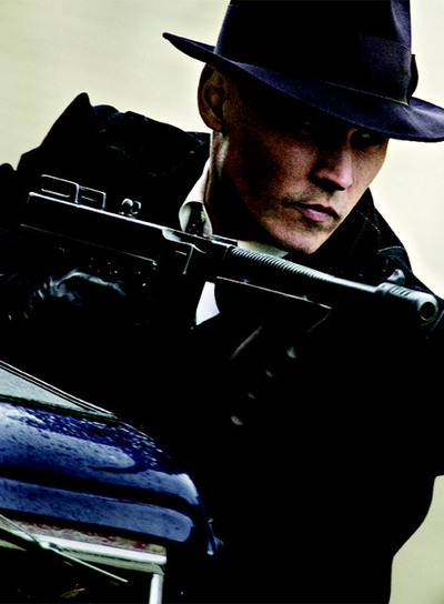 Johnny Depp (John Dillinger), en  Enemigos públicos,  de Michael Mann, que se estrenará en agosto en España.
