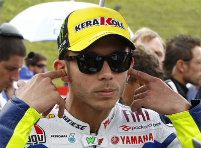 Rossi, ayer, antes de la carrera.
