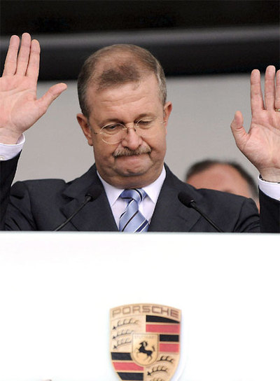 Wendelin Wiedeking, ayer en su despedida de Porsche.