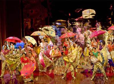 Un momento de la representación de la opereta  El rey que rabió  en Peralada.