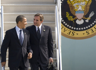El presidente Obama llega a Guadalajara en compañía del embajador estadounidense en México, Carlos Pascual.