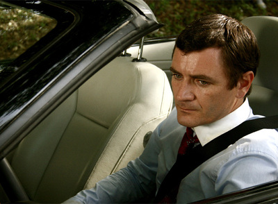 El actor Àlex Brendemühl, durante un momento del rodaje de   Herois   en Dosrius.