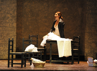 La soprano Montserrat Martí, durante la interpretación de   La casa de Bernarda Alba   en Peralada.