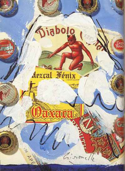 Lámina realizada por el artista mexicano Alberto Gironella para una edición ilustrada de  Bajo el volcán. 