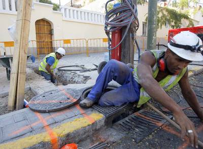 El inicio de un nuevo túnel satura de obras la calle de Serrano