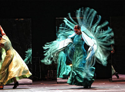 Ensayo general de  Flamenco hoy,   dirigido por Carlos Saura, estrenado el miércoles en el escenario madrileño de Puerta del Ángel. 