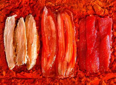  Pimentó, tomaca i tonyna,  homenaje a Rothko.