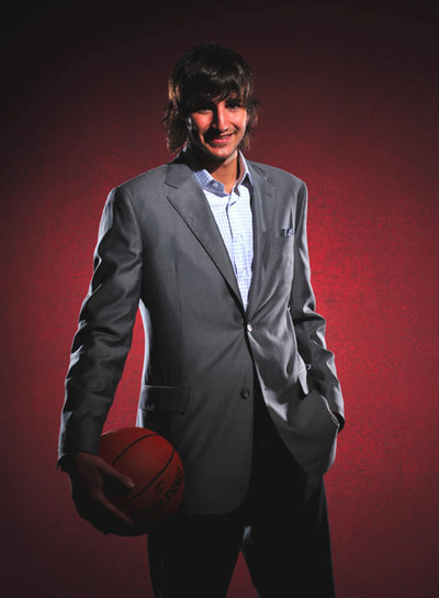 Ricky Rubio, posando para el pasado  draft  de la NBA.