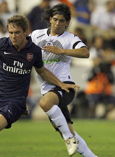 Banega, en un amistoso.