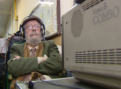 El cineasta,  en el rodaje de  El sueño de la maestra. 