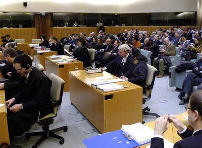 Una imagen de la sala de vistas del Tribunal de Justicia de la UE  en febrero de 2008, cuando se vio la aplicación del  caso Azores  al Concierto.