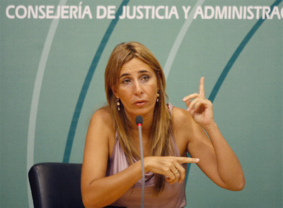 Begoña Álvarez, ayer, en un momento de su comparecencia.