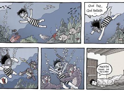 Tira de 'El joven Lovecraft'.