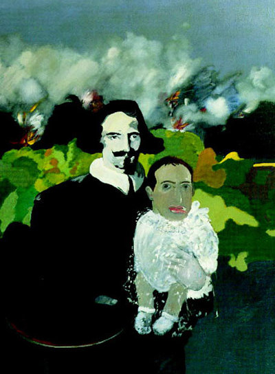  Velázquez, mi padre  (1964), del libro  Los bigotes de la Gioconda,   de Eduardo Arroyo. 