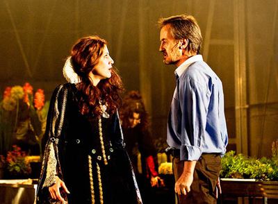 Violeta Pérez y Carlos Hipólito durante la representación de  Don Carlos. 